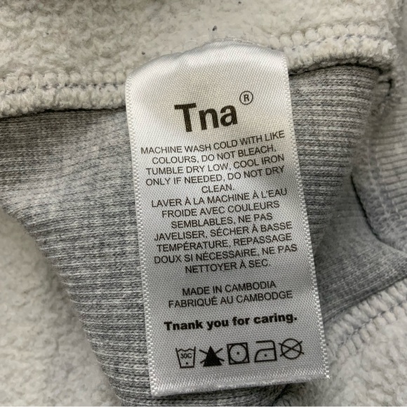 TNA Womens Hooded Drawstring Sweater Gray. Size 1. - Picture 6 of 7